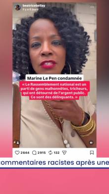 Béatrice Bellay visée par des commentaires racistes après une vidéo sur les réseaux sociaux