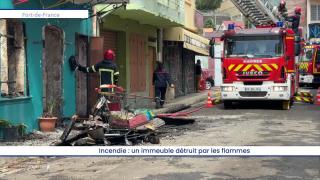 Incendie : un immeuble détruit par les flammes